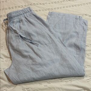 100% linen pull on pants size 8